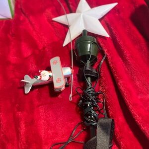 Christmas Tree Topper with Santa Plane